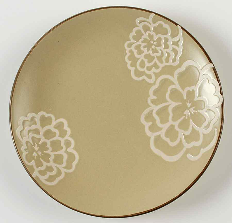 Flower Wax Taupe Salad Plate by Abbey Hill-1