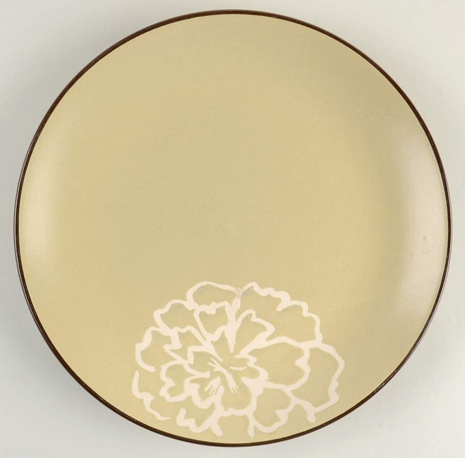 Flower Wax Taupe Dinner Plate by Abbey Hill-1