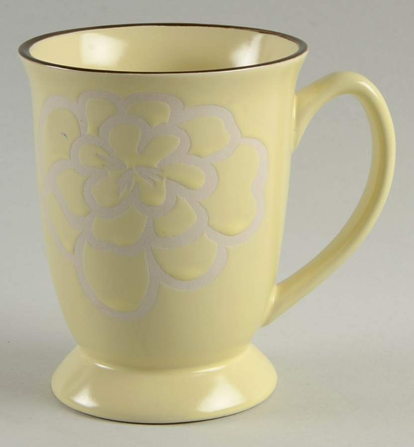 Flower Wax Taupe Mug by Abbey Hill-1