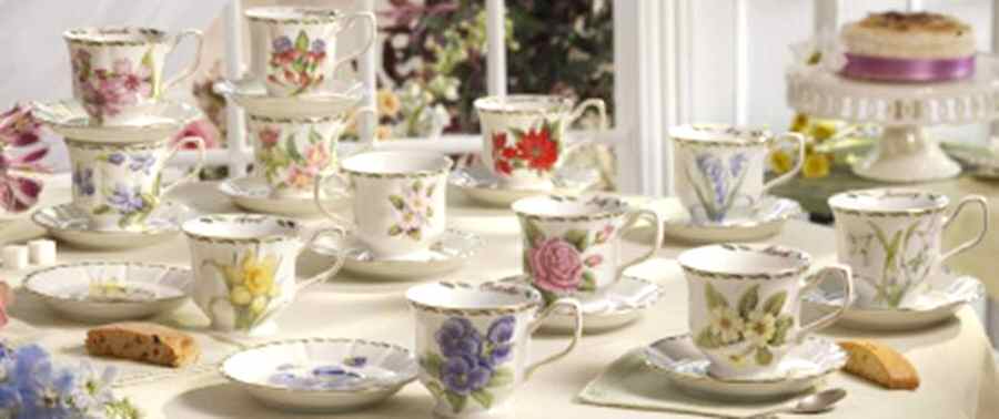Printemps Footed Cup & Saucer Set by American Atelier-1