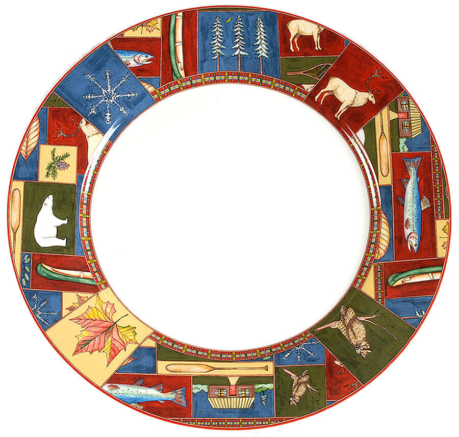 Northern Nights (Decal) 12" Chop Plate (Round Platter) by American Atelier-1