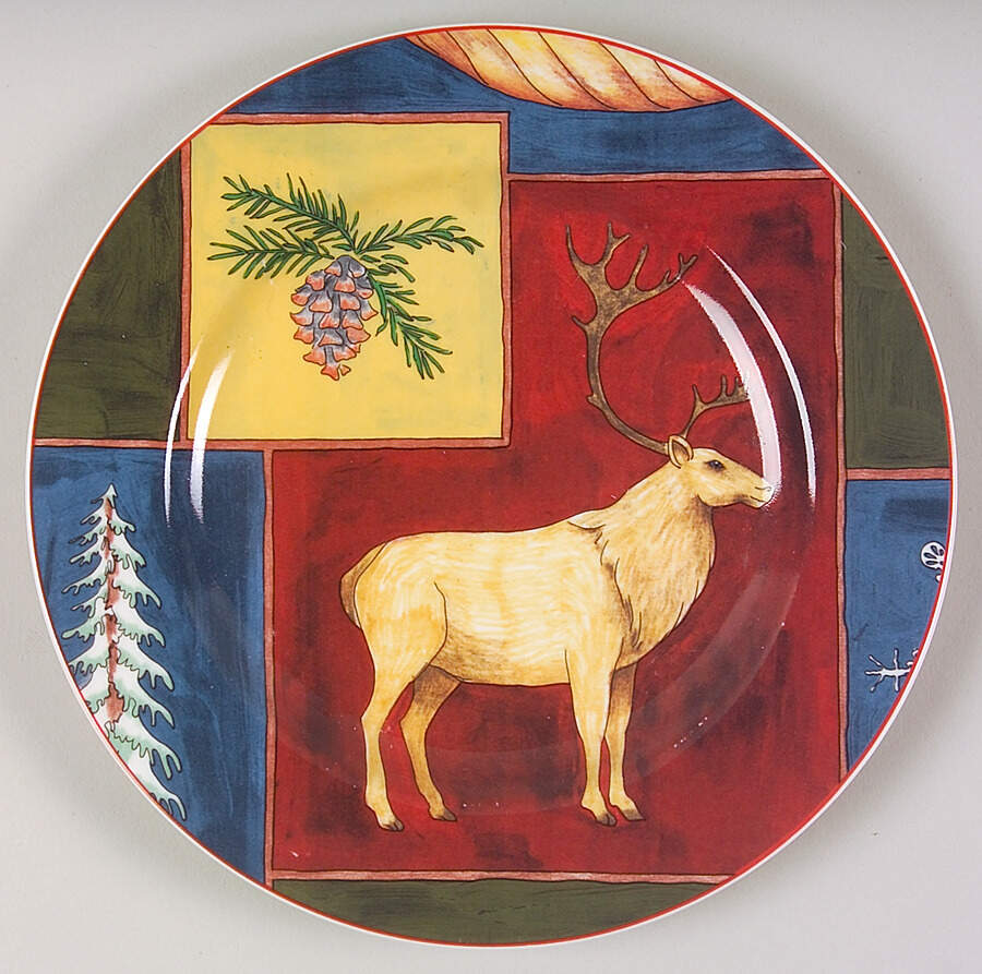 Northern Nights (Decal) Salad/Dessert Plate by American Atelier-1