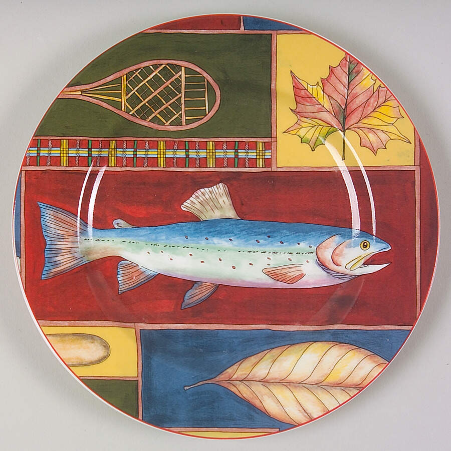 Northern Nights (Decal) Salad/Dessert Plate by American Atelier-1