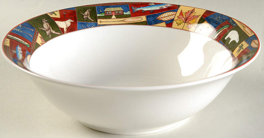 Northern Nights (Decal) 9" Round Vegetable Bowl by American Atelier-1