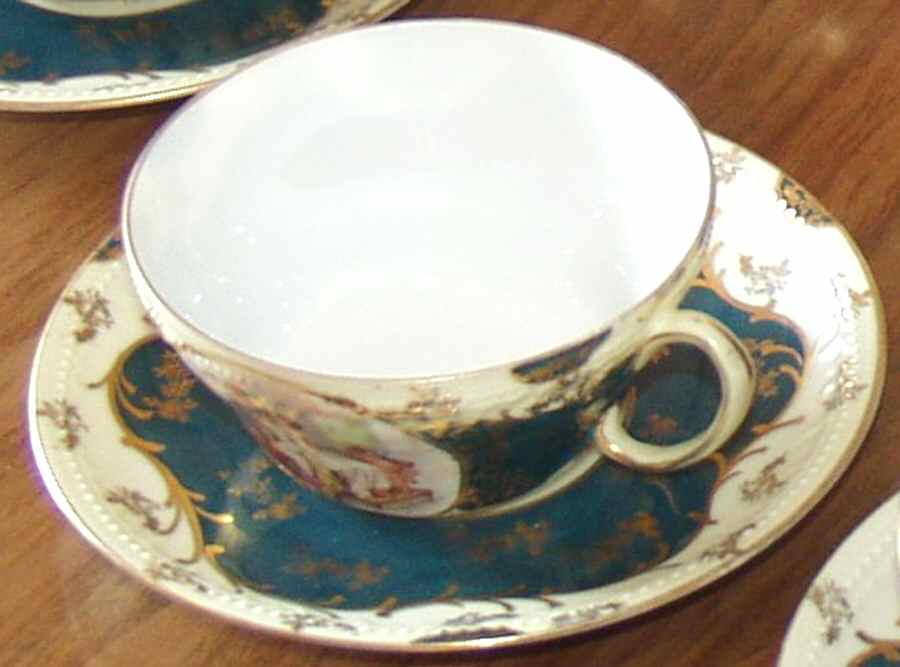 AUS395 Flat Demitasse Cup & Saucer Set by Austria-1