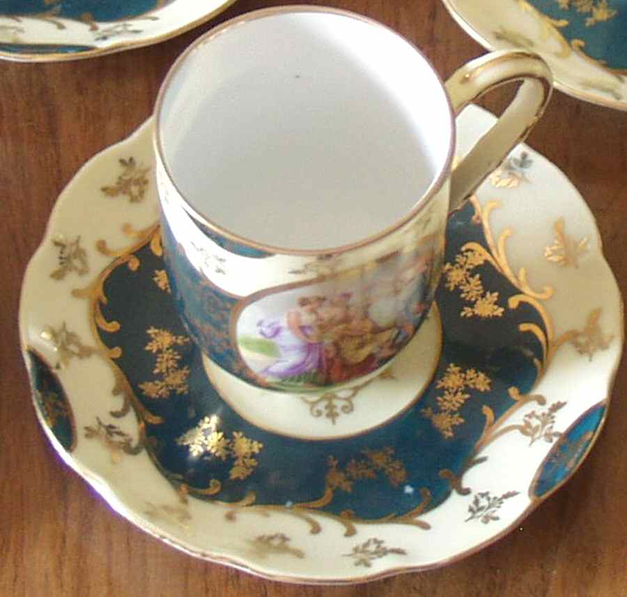 AUS395 Flat Cup & Saucer Set by Austria-1