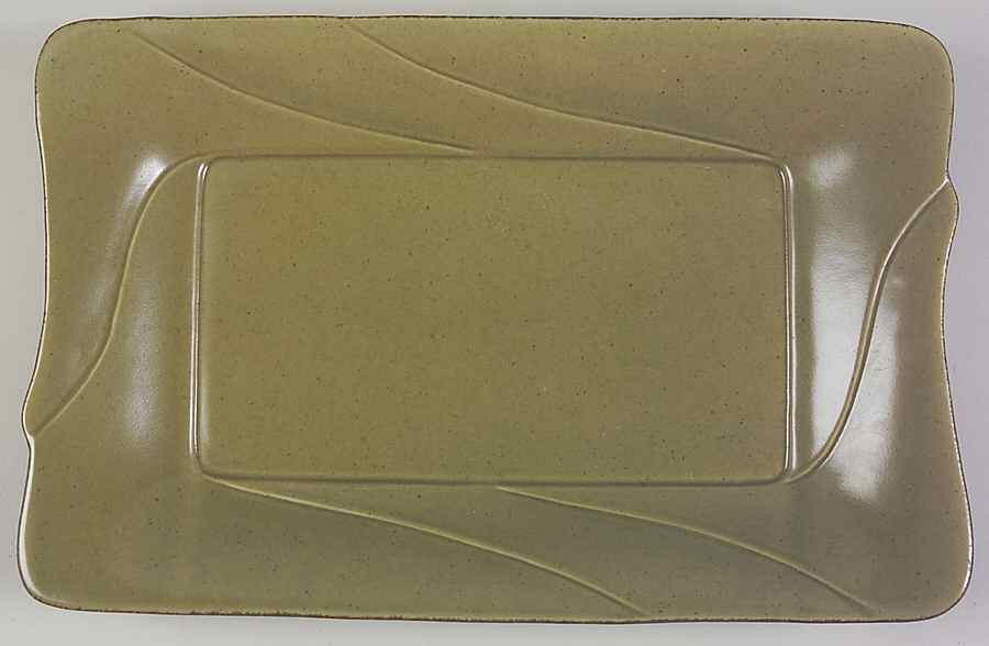 Mission Moss Green 10" Rectangular Serving Platter by 222 Fifth (PTS)-1