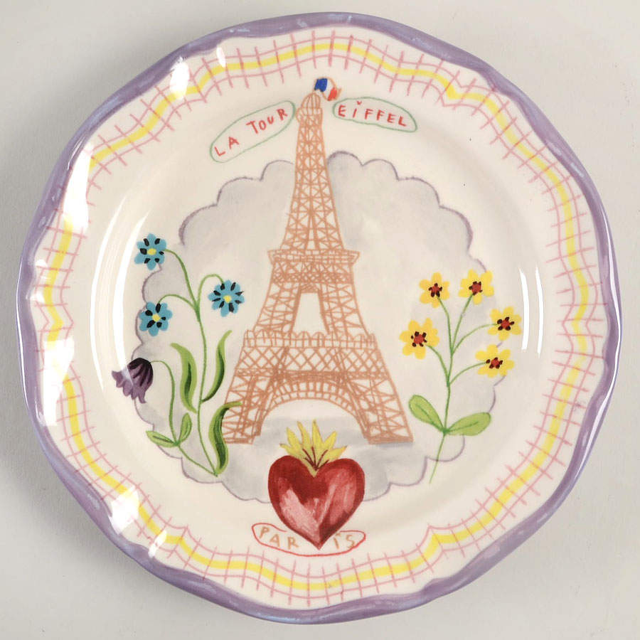 Francophile Dinner Plate by Anthropologie-1