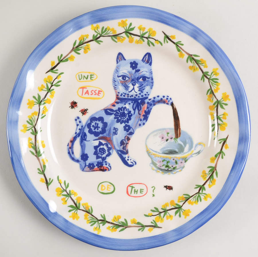 Francophile Dinner Plate by Anthropologie-1