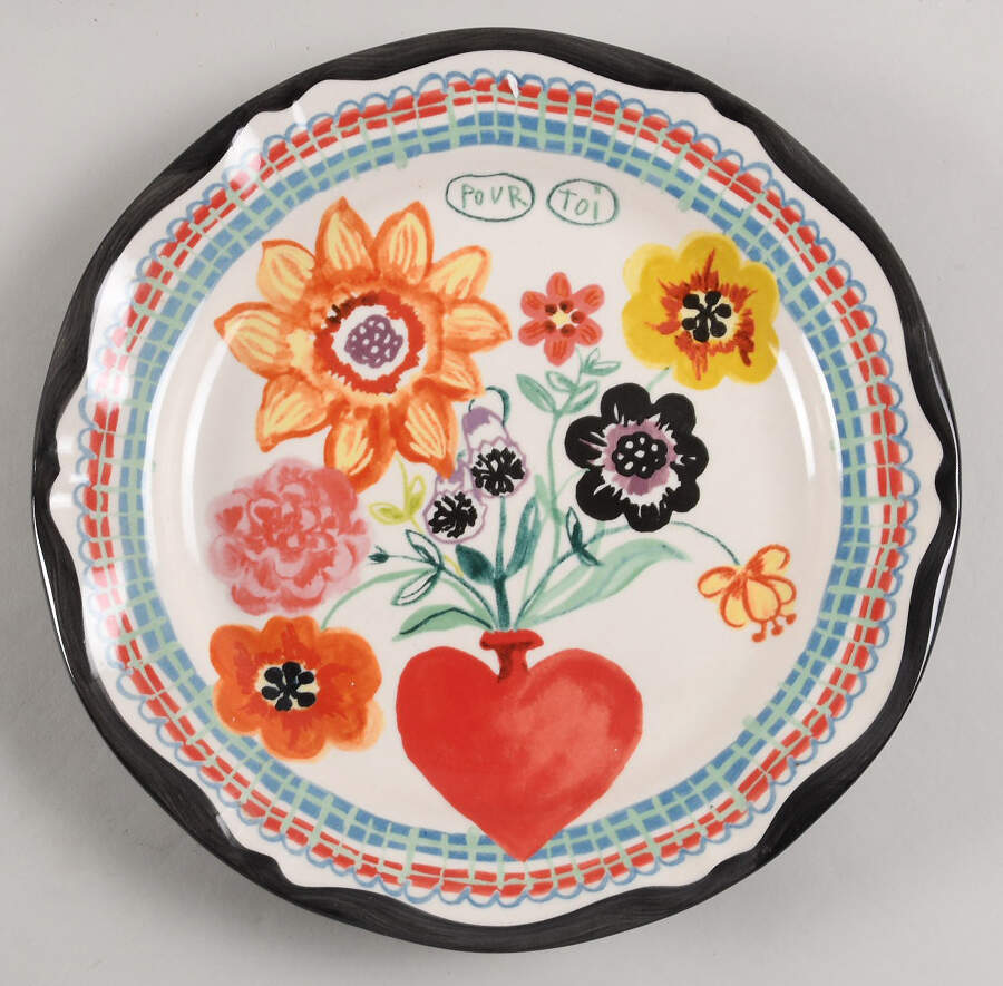 Francophile Dinner Plate by Anthropologie-1