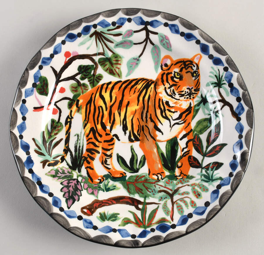 Francophile Dinner Plate by Anthropologie-1