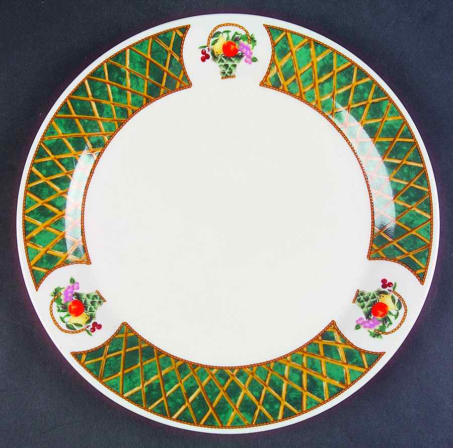 Lattice Fruit (Stoneware) Dinner Plate by American Atelier-1