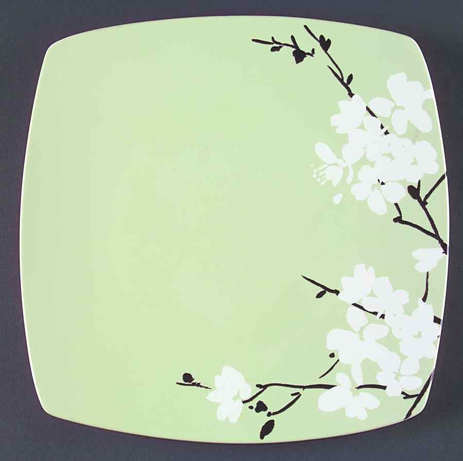 Mia Blossoms Green Dinner Plate by 222 Fifth (PTS)-1