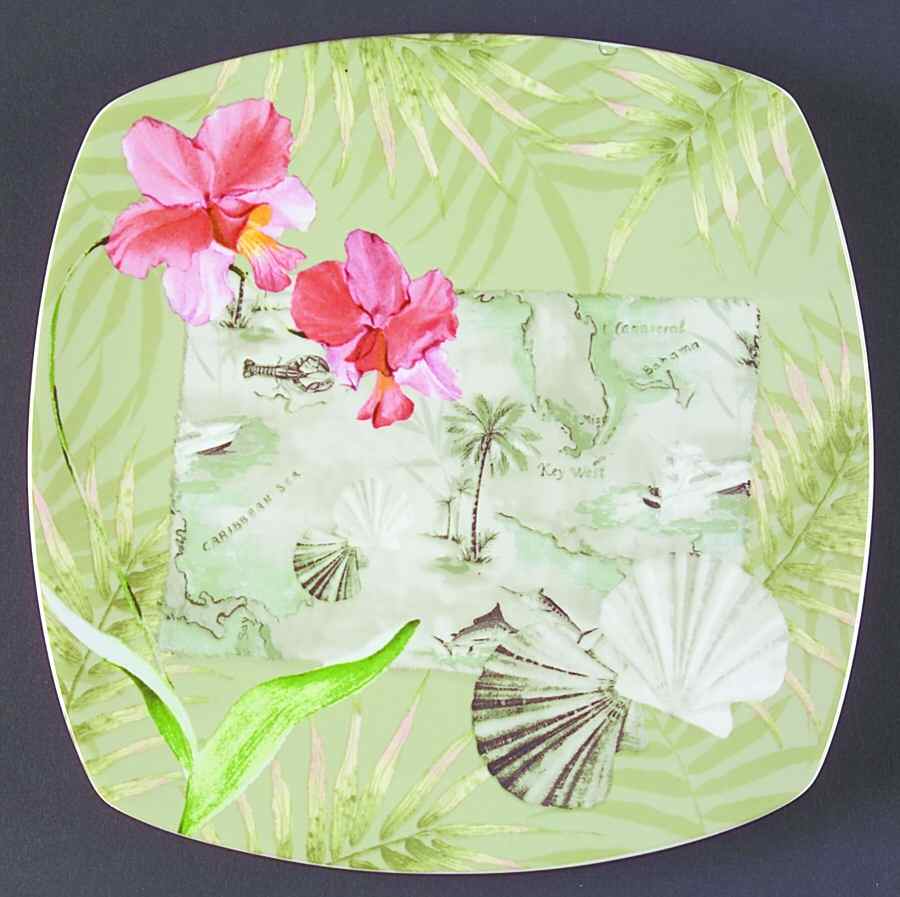 Travel Carribean Khaki Salad Plate by 222 Fifth (PTS)-1