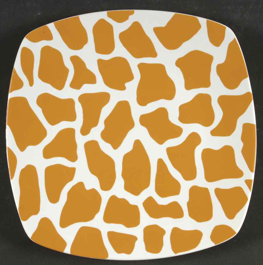Giraffe Orange Salad Plate by 222 Fifth (PTS)-1