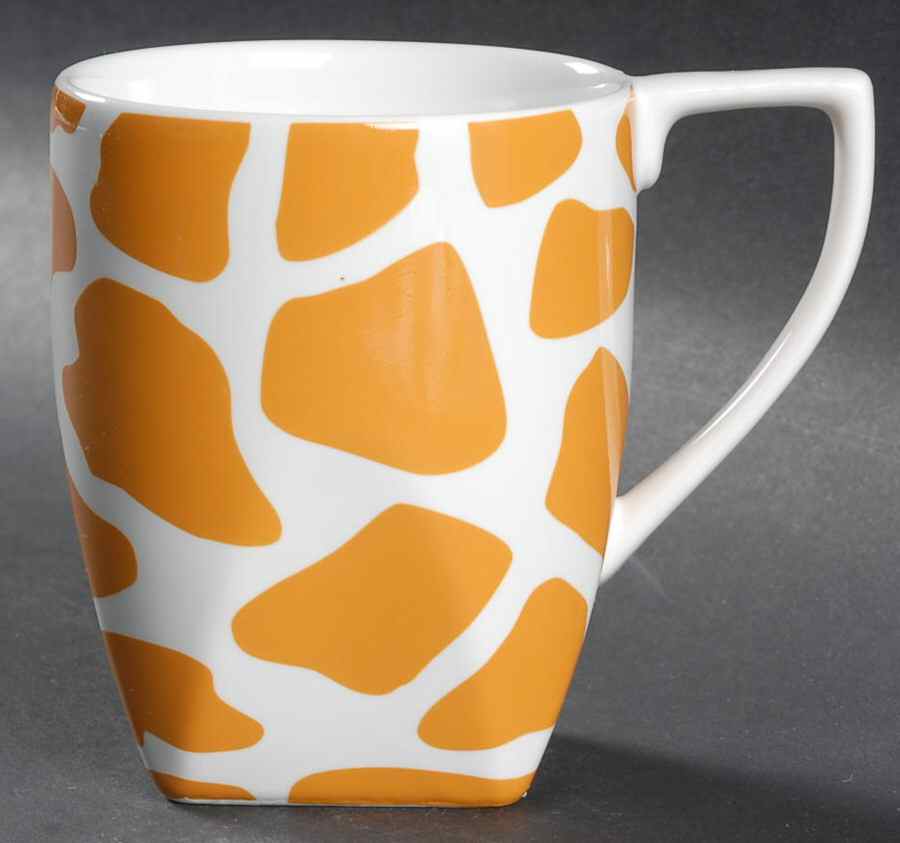 Giraffe Orange Mug by 222 Fifth (PTS)-1