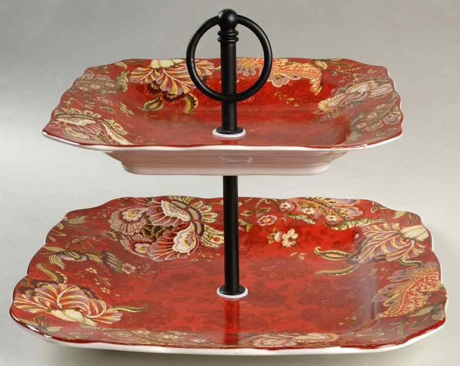 Gabrielle 2 Tiered Serving Tray (DPSM1,SPSM1) by 222 Fifth (PTS)-1