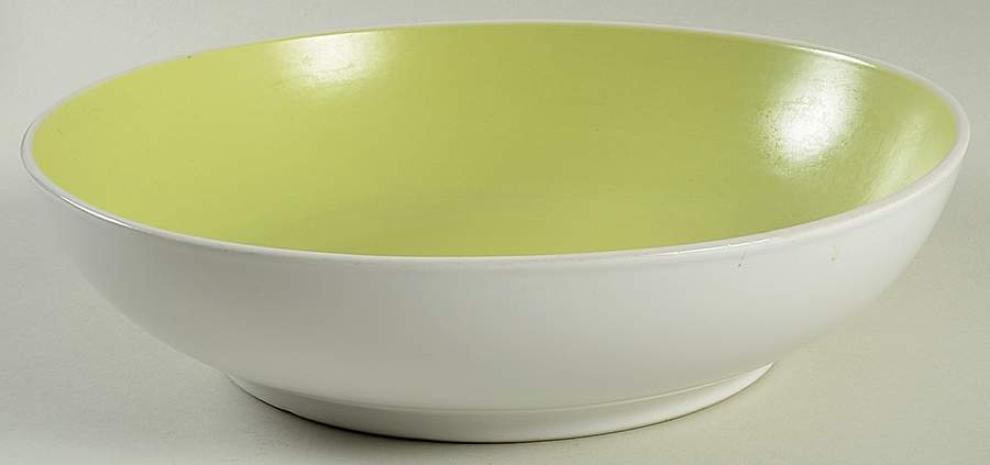 Aurora Green and White 9" Round Vegetable Bowl by 222 Fifth (PTS)-1