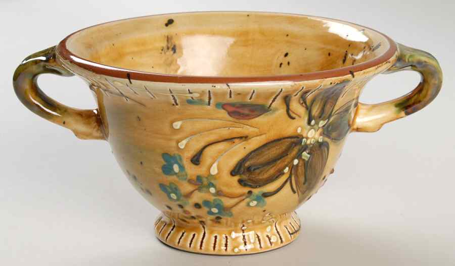 Tuscany Fields Handled Footed Dessert Bowl by Ambiance-1