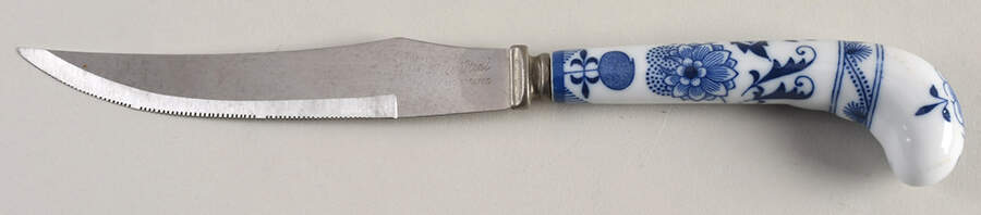 Floraine (Blue Onion) Individual Steak Knife by A & E Lewis (Germany)-1