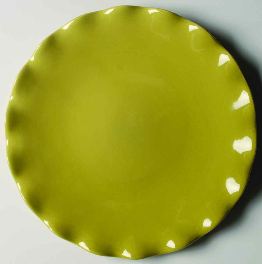 Ruffled Green Apple Dinner Plate by Ambiance-1