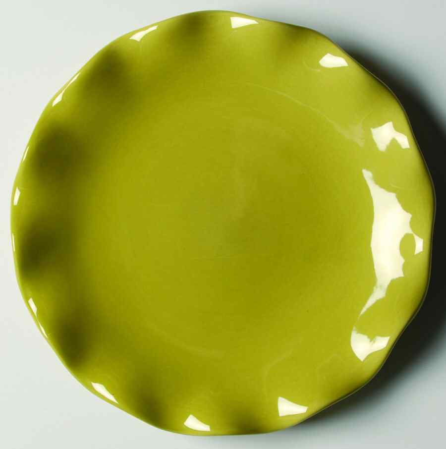 Ruffled Green Apple Salad/Dessert Plate by Ambiance-1