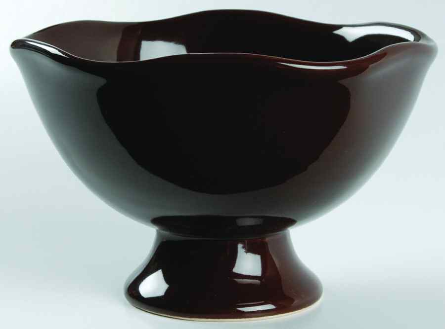 Ruffled Brown Footed Dessert Bowl by Ambiance-1