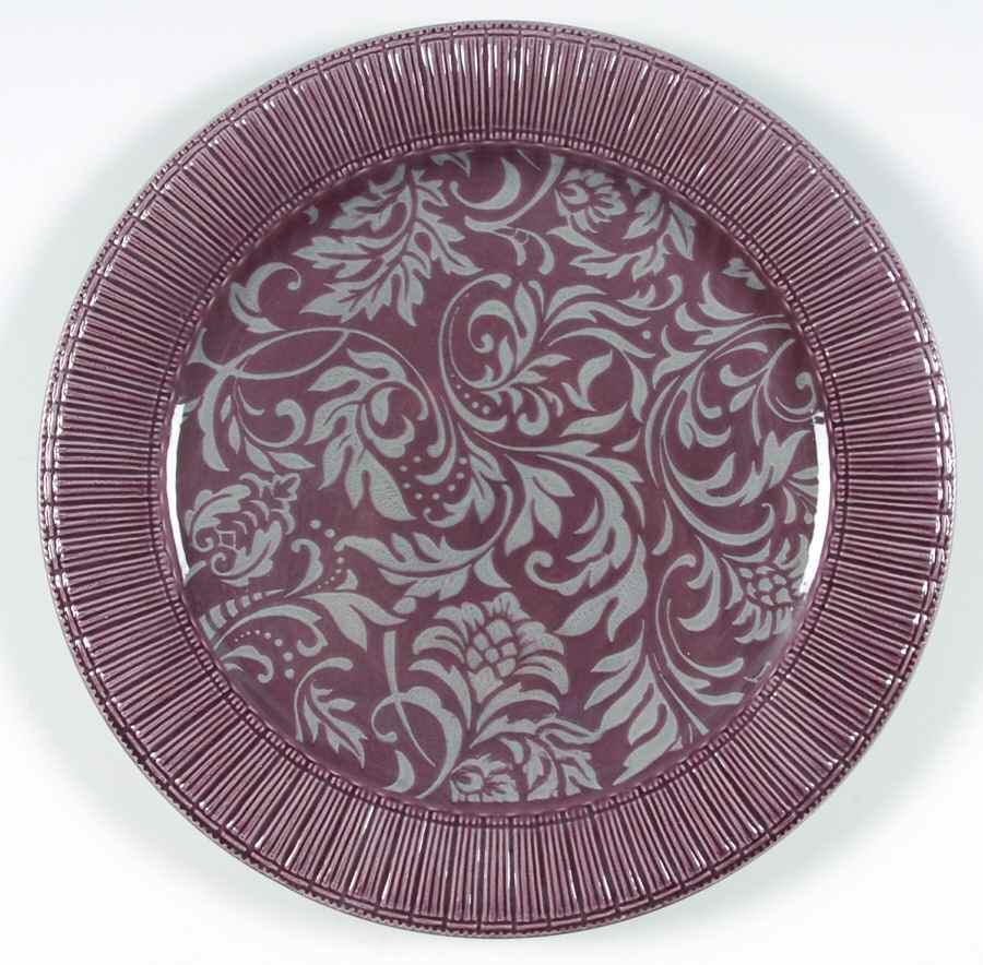 Brocade Mauve Dinner Plate by Ambiance-1