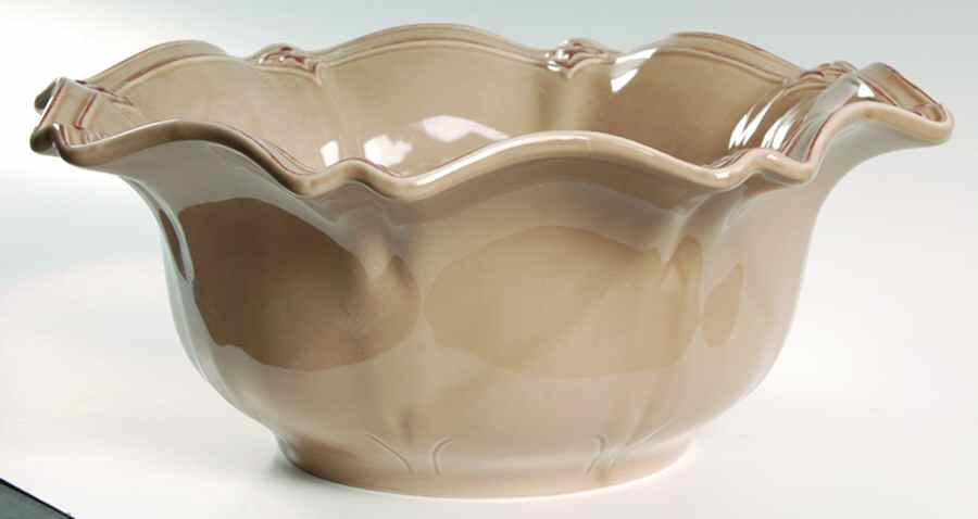 Valero Taupe 11" Round Serving Bowl by Ambiance-1