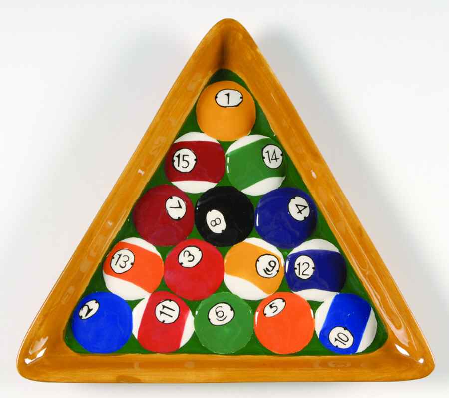 Billiards Triangular Serving Platter by Ambiance-1