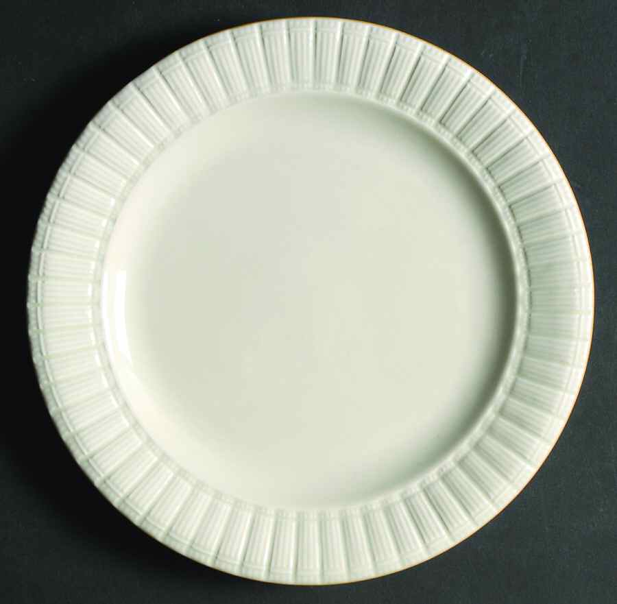 Vintage Pleats Cream Salad Plate by Ambiance-1