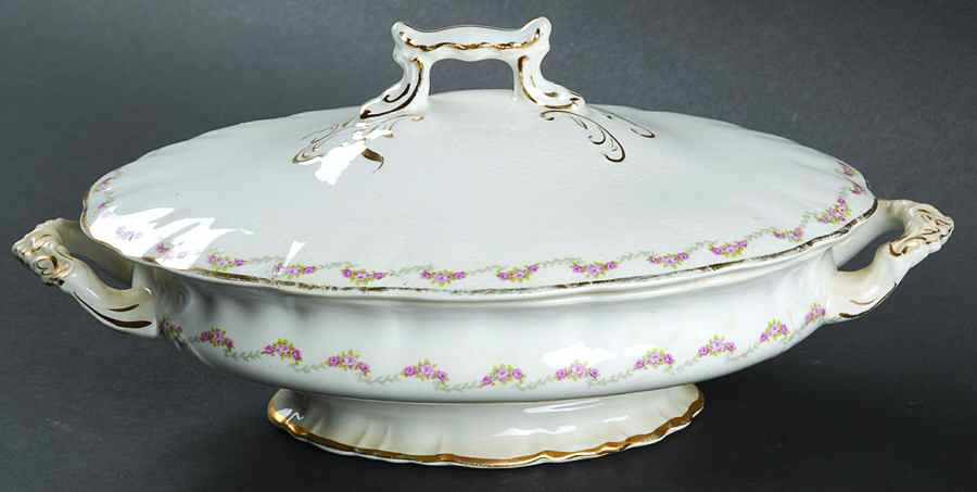 1608 Oval Covered Vegetable by Anchor Pottery-1