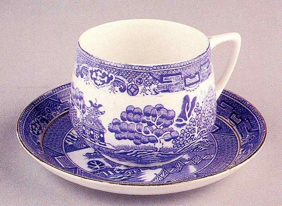 ABJ4 Flat Cup & Saucer Set by A B Jones & Sons-1
