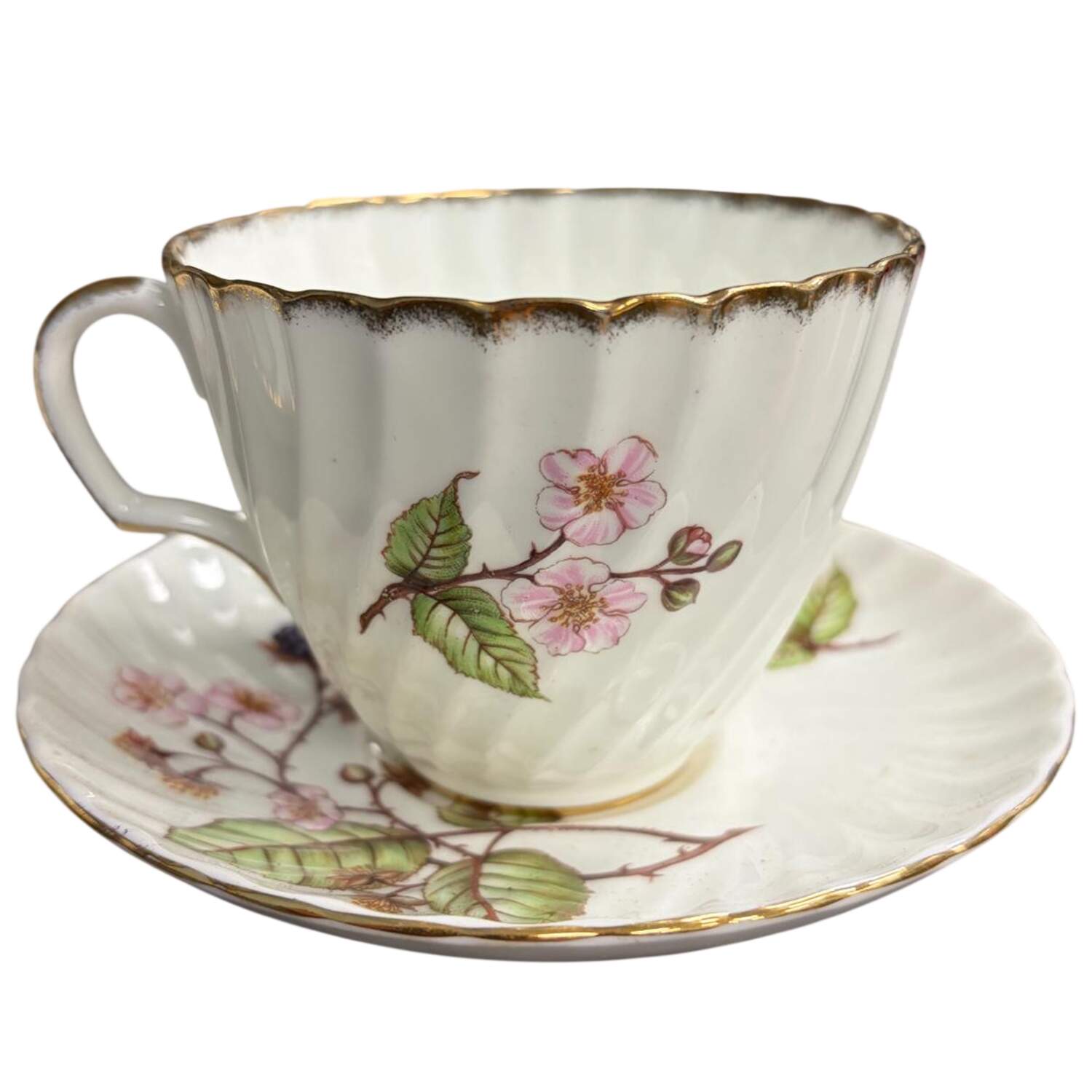 Bramble (H545) Flat Cup & Saucer Set by Adderley-1