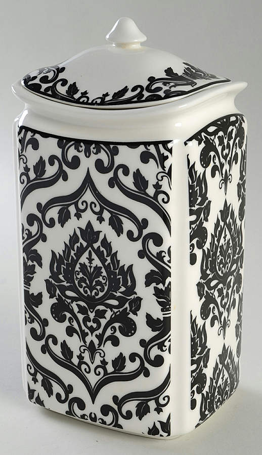 Muse Black Large Canister & Lid by 222 Fifth (PTS)-1