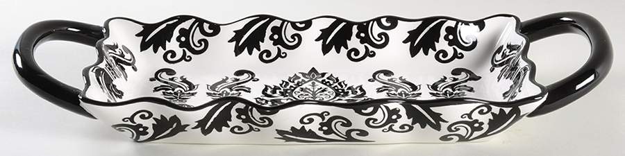 Muse Black Large Sandwich Tray by 222 Fifth (PTS)-1