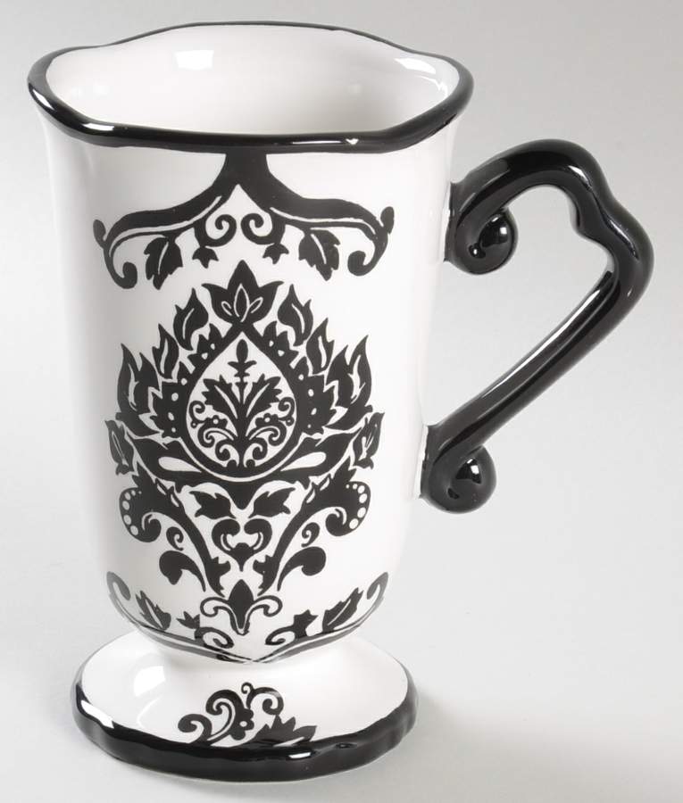 Muse Black Pedestal Mug by 222 Fifth (PTS)-1