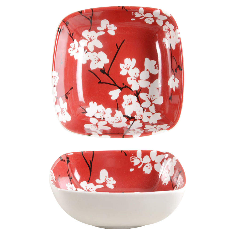 Mia Blossoms Red (Soft Square) 4" All Purpose Bowl by 222 Fifth (PTS)-1