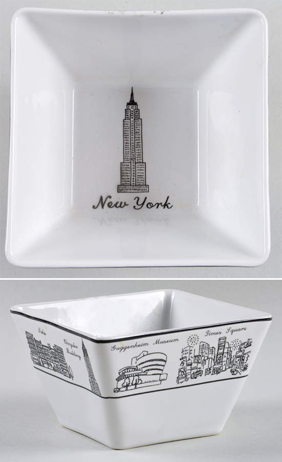City Scenes Black Individual Square Appetizer Bowl by 222 Fifth (PTS)-1