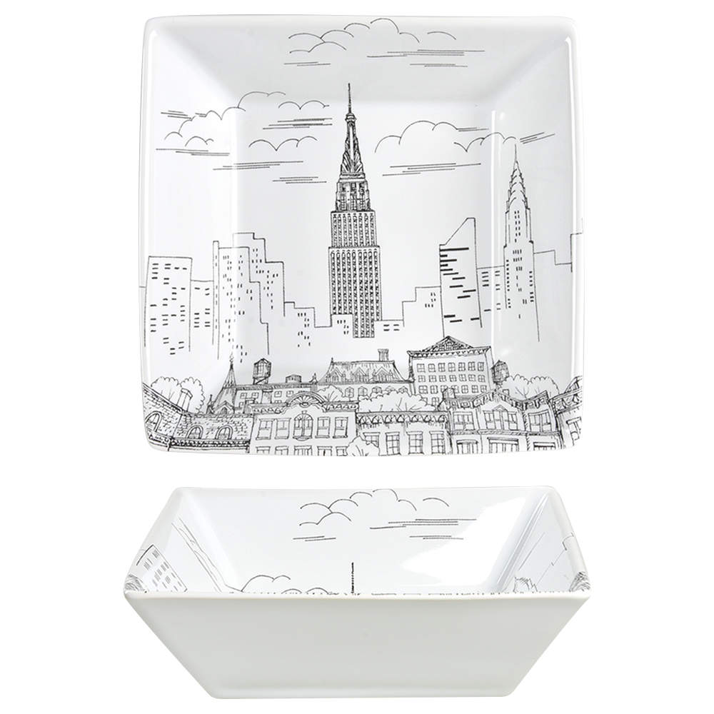 City Scenes Black Soup/Cereal Bowl by 222 Fifth (PTS)-1