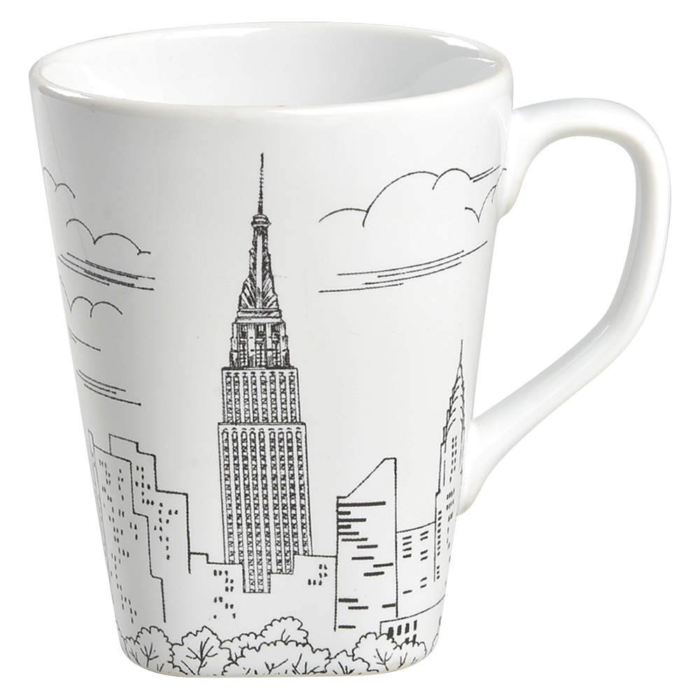 City Scenes Black Mug by 222 Fifth (PTS)-1
