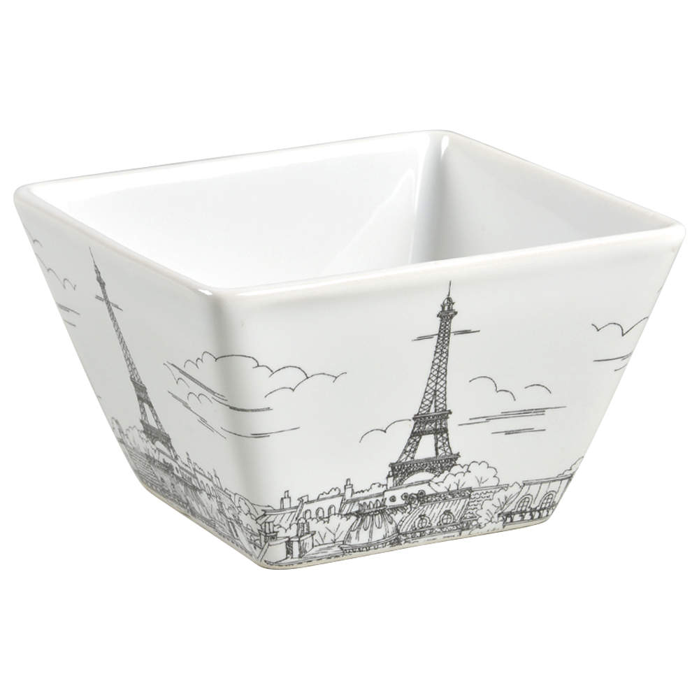 City Scenes Black Individual Square Appetizer Bowl by 222 Fifth (PTS)-1