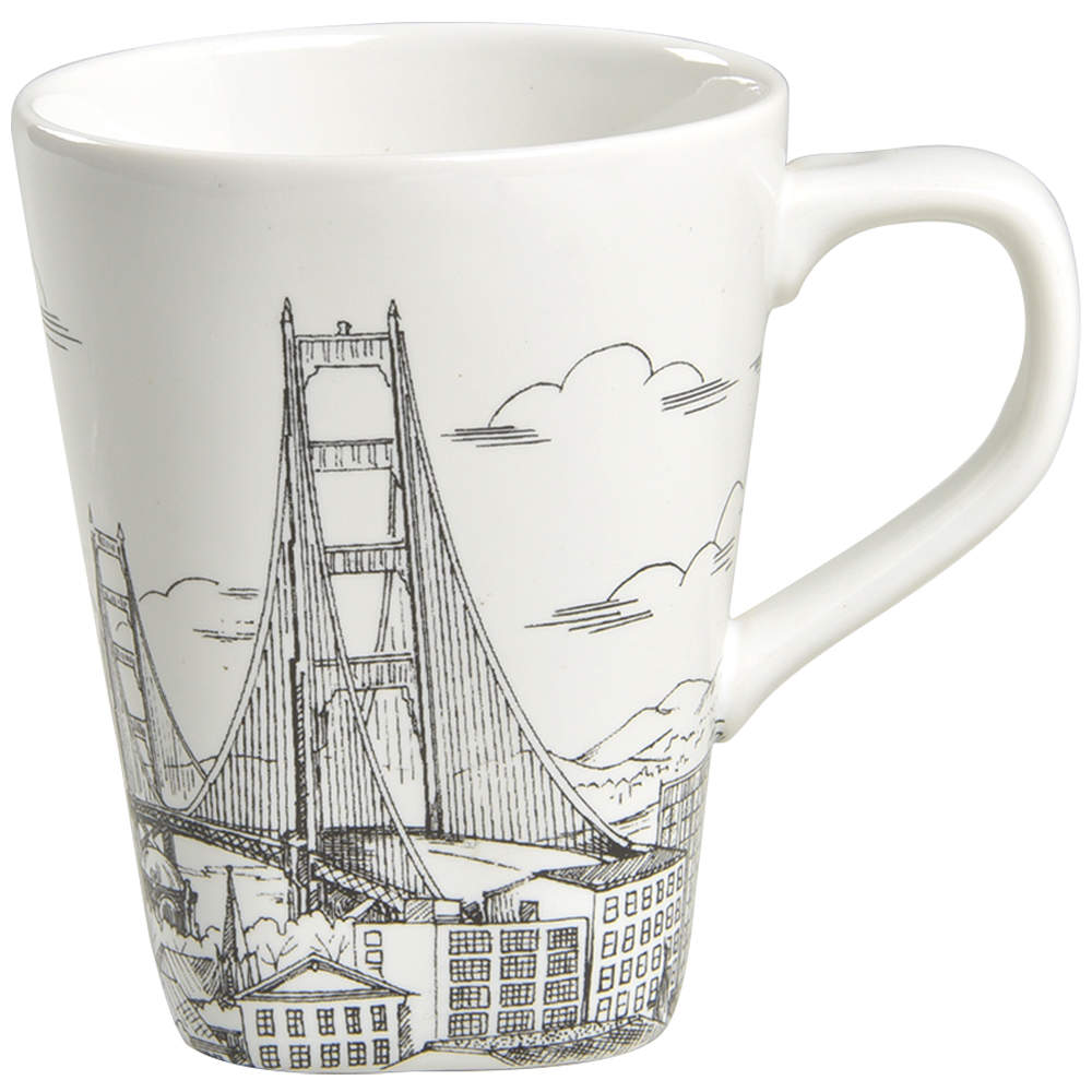 City Scenes Black Mug by 222 Fifth (PTS)-1