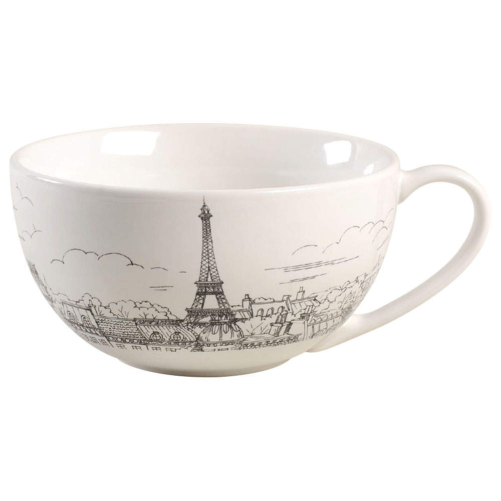 City Scenes Black Soup Mug by 222 Fifth (PTS)-1