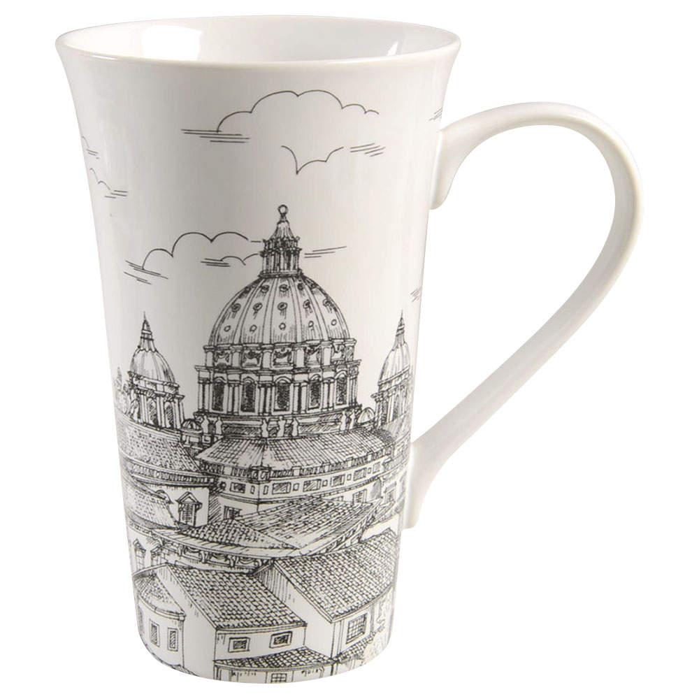 City Scenes Black Latte Mug by 222 Fifth (PTS)-1
