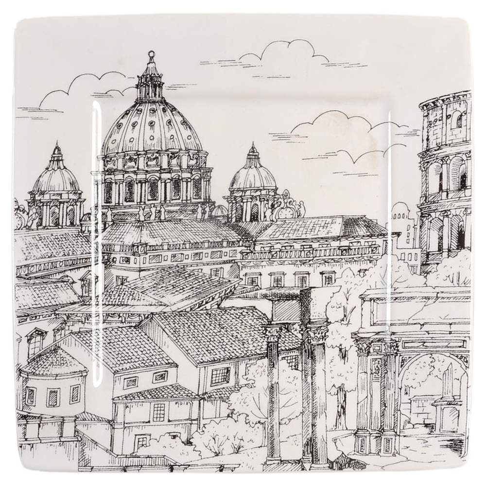 City Scenes Black Salad Plate by 222 Fifth (PTS)-1