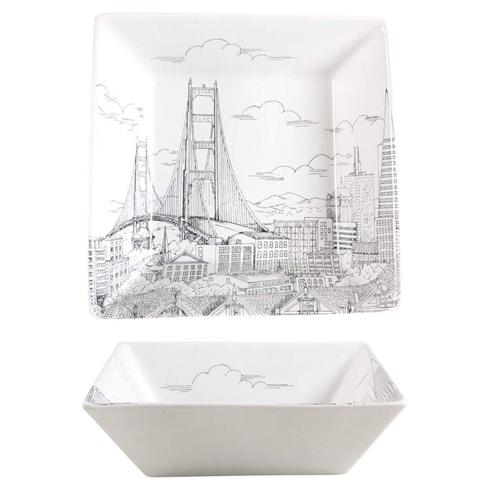 City Scenes Black Soup/Cereal Bowl by 222 Fifth (PTS)-1