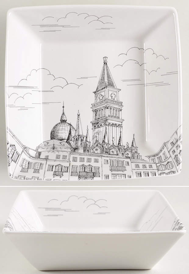 City Scenes Black Soup/Cereal Bowl by 222 Fifth (PTS)-1