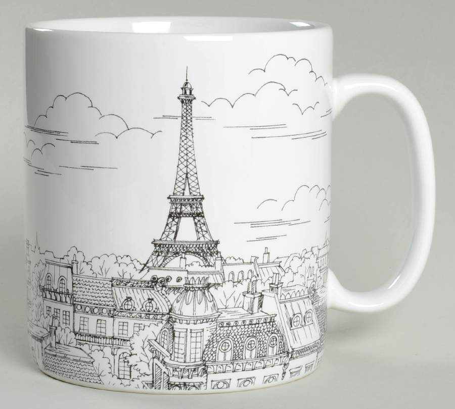 City Scenes Black Jumbo Mug by 222 Fifth (PTS)-1
