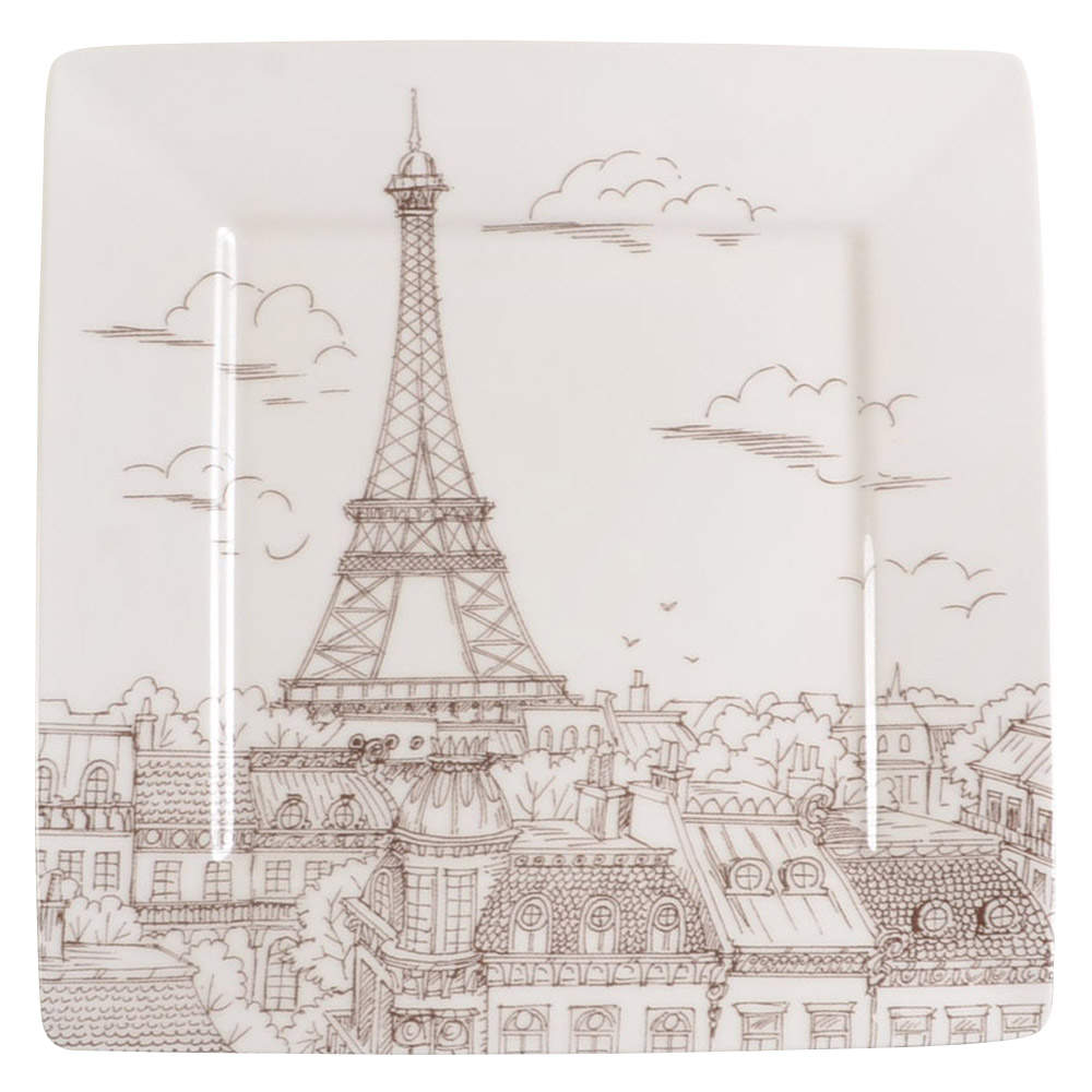 City Scenes Sepia Salad Plate by 222 Fifth (PTS)-1